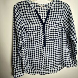 41 hawthorn women's blouse size M plaid